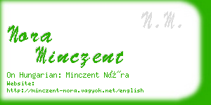 nora minczent business card